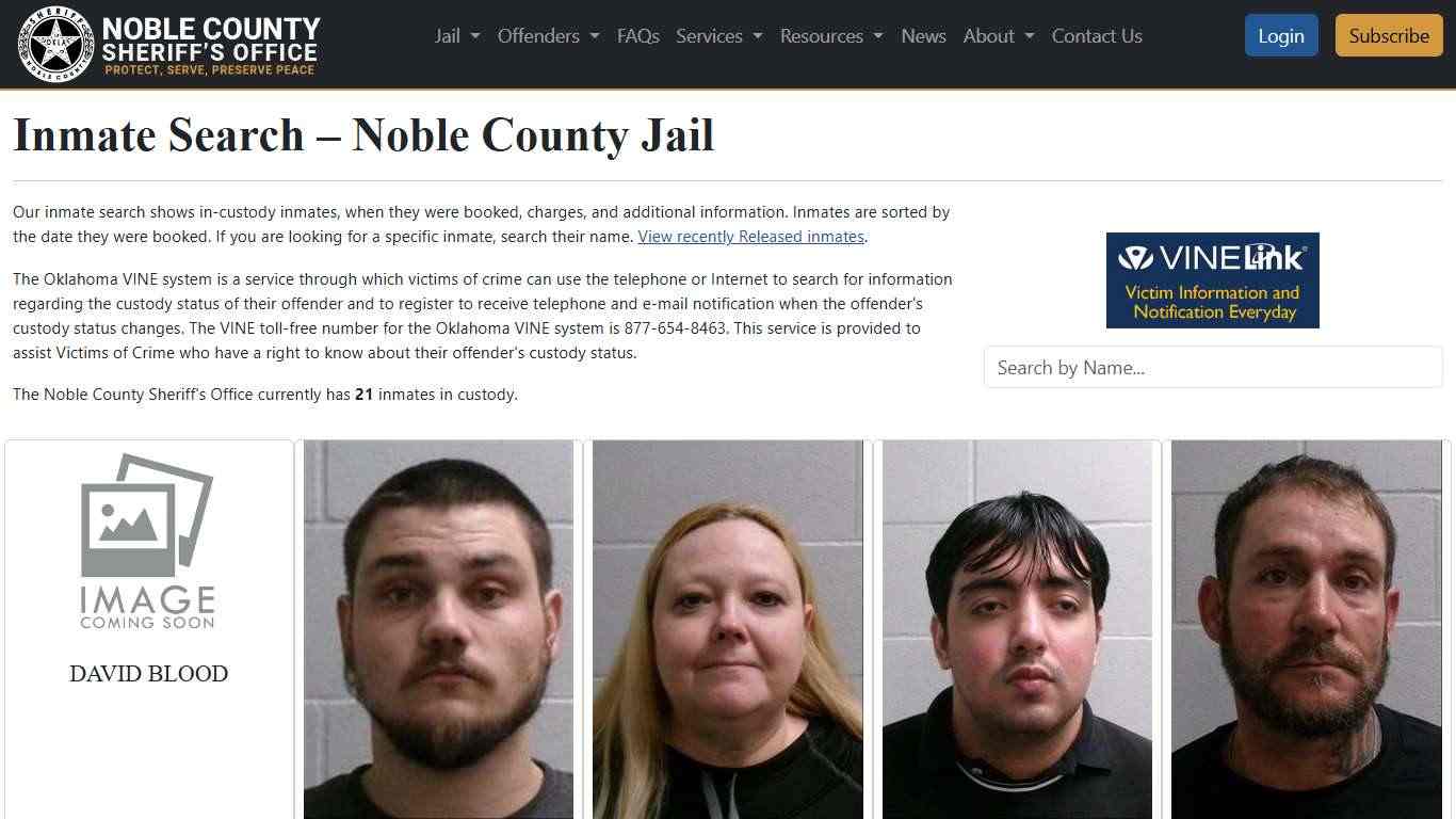 Inmate Search | Noble County Sheriff's Office